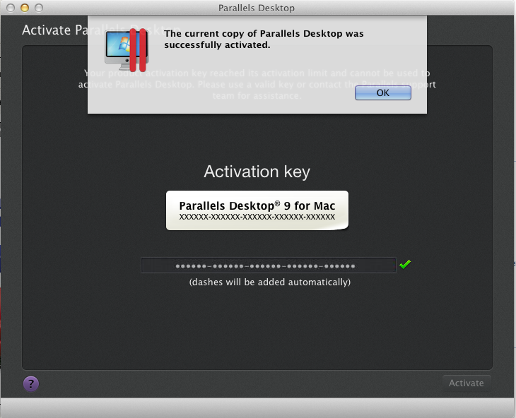 Parallels Desktop 7 Activation Key Serial
